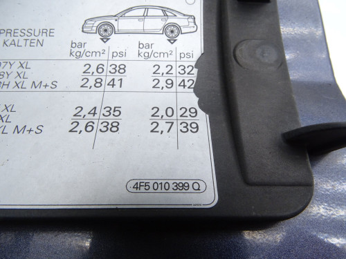 Oryginalna Klapka Wlewu Paliwa Audi A6 C6 LZ7Q 4F5010399Q | PARTLE.COM - zdjęcie 7 z 8