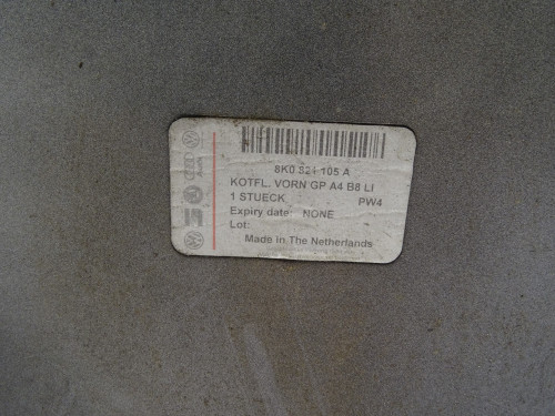 BŁOTNIK LEWY PRZÓD Audi A4 B8 Oryginalny Używany | PARTLE.COM - zdjęcie 11 z 11