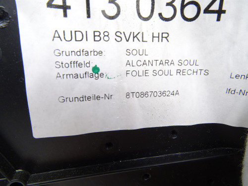 TAPICERKA PRAWY TYŁ TYLNA BOCZEK 8T086703624A Audi A5 8T Coupe Lift | Oryginalne Części Używane PARTLE.COM - zdjęcie 9 z 9