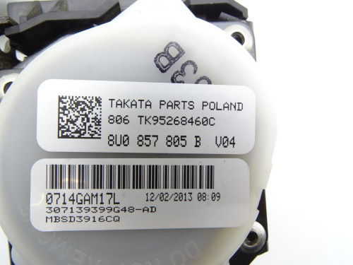 PAS BEZPIECZEŃSTWA LEWY TYŁ 8U0857805B Audi Q3 8U - Oryginał | PARTLE.COM - data produkcji