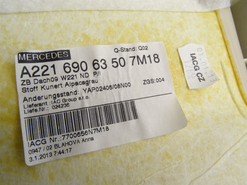 Podsufitka z Lampką Wnętrza A2216909350 Mercedes W221 Lift Sedan | PARTLE.COM - zdjęcie 13 z 13