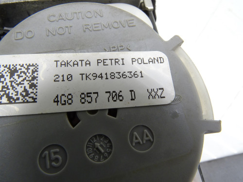 PAS BEZPIECZEŃSTWA PRAWY PRZÓD PASAŻERA 4G8857706D Audi A6 C7 4G - PARTLE.COM - napinacz