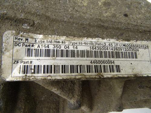 MOST DYFER TYŁ 3.45 A1643500414 Mercedes ML W164 3.0 CDI Używany | PARTLE.COM - zdjęcie 8 z 8