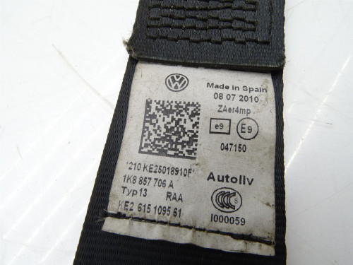 Prawy Przedni Pas Bezpieczeństwa 1K8857706A VW Scirocco III 1K8 - PARTLE.COM - data produkcji
