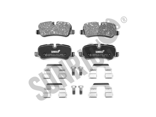 KLOCKI HAMULCOWE SUNRICH TYŁ LAND ROVER RĘKAWICZKI+SMAR GRATIS - przód