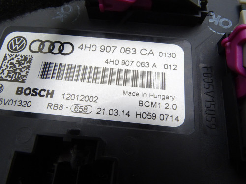 MODUŁ STEROWNIK KOMFORTU 4H0907063A Audi A6 C7 4G - Oryginał Używany | PARTLE.COM - nr części