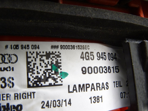 Lampa Tył Prawa Audi A6 C7 4G (4G5945094) - Oryginalna Używana Część | PARTLE.COM - numer części 2
