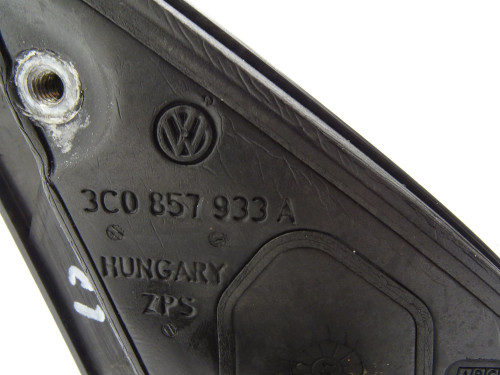Lusterko Lewe Zewnętrzne Anglik 3C0857933A VW Passat B7 - Oryginalne Używane Części PARTLE.COM - ilosc pinów 2