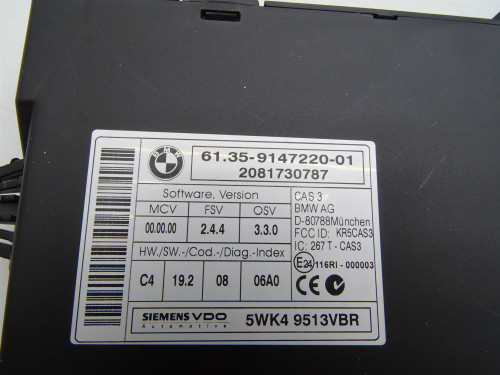 Sterownik CAS Moduł Kostka Wiązka 914722001 BMW 325i E93 - Oryginalne Używane Części Samochodowe PARTLE.COM - nr części