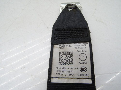 Prawy przedni pas bezpieczeństwa pasażera 5N2857706A VW Tiguan I 5N - PARTLE.COM - data produkcji