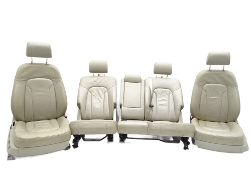 KOMPLET FOTELI PRZÓD TYŁ KANAPA SKÓRA 8E0881106CA Audi Q7 4L - przód