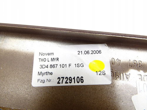 LISTWA KLAMKA DEKOR LEWY TYŁ VW PHAETON 3D4867101F Oryginał | PARTLE.COM - zdjęcie 13 z 13