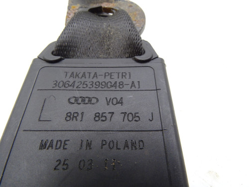 Pas bezpieczeństwa lewy przód Audi Q5 8R 8R1857705J oryginalna używana część PARTLE.COM - data produkcji