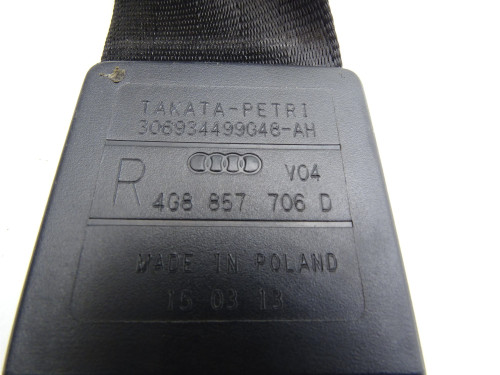 Pas bezpieczeństwa prawy przód Audi A7 4G 4G8857706D oryginał używany PARTLE.COM - data produkcji