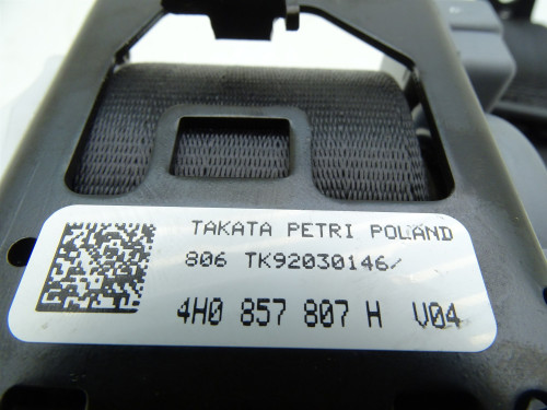 Pas bezpieczeństwa środkowy tył tylny 4H0857807H Audi A8 D4 oryginalna część używana – PARTLE.COM - kolor pasa