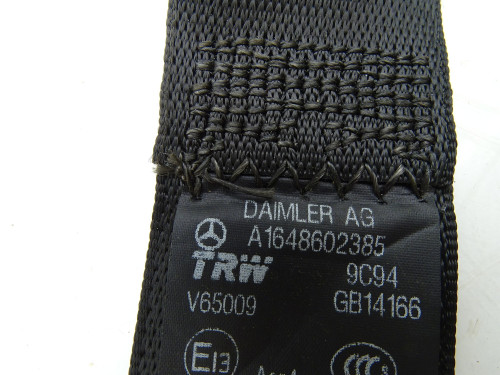 PAS BEZPIECZEŃSTWA TYLNY LEWY TYŁ LEWA A1648602385 Mercedes ML W164 Lift - numer części
