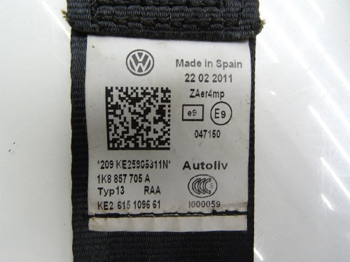 Pas Bezpieczeństwa Lewy Przód VW Scirocco III 1K8 (1K8857705A) - Używane Części PARTLE.COM - zdjęcie 3 z 3