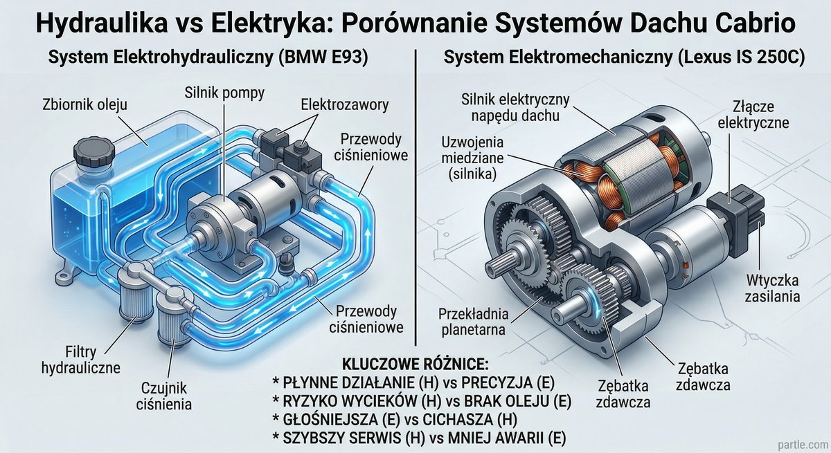 porownanie mechanizmow dachow cabrio bmw audi lexus