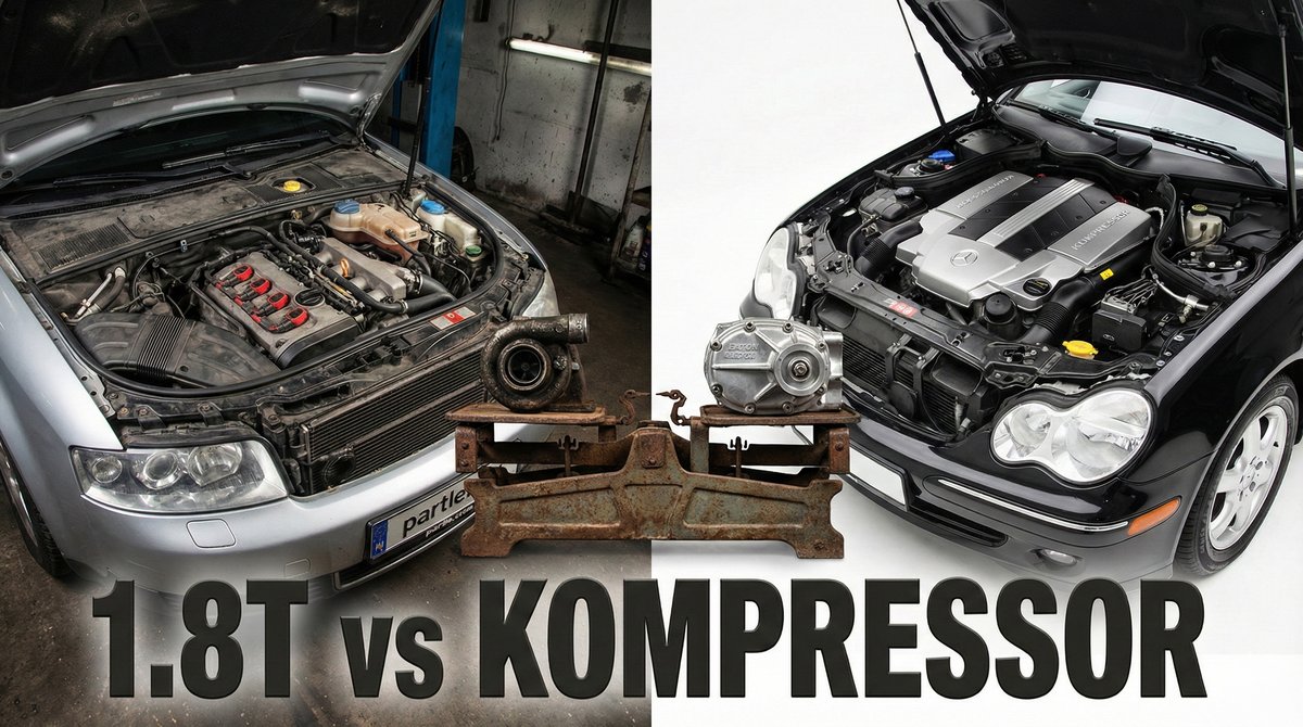 Pojedynek klasyków: 1.8 Turbo (VAG) vs 1.8 Kompressor (Mercedes)