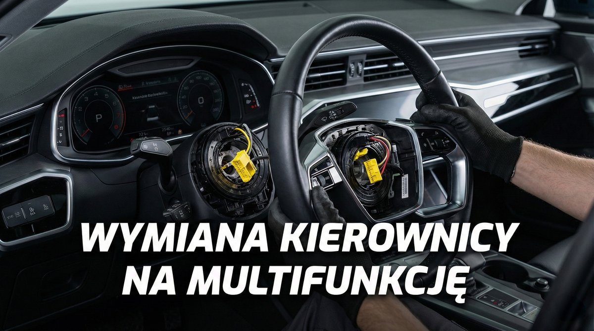 Wymiana kierownicy na multifunkcyjną – jak dobrać taśmę i poduszkę?