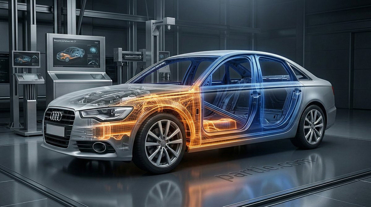 Audi A6 C7, bezpieczeństwo, strefy zgniotu i systemy