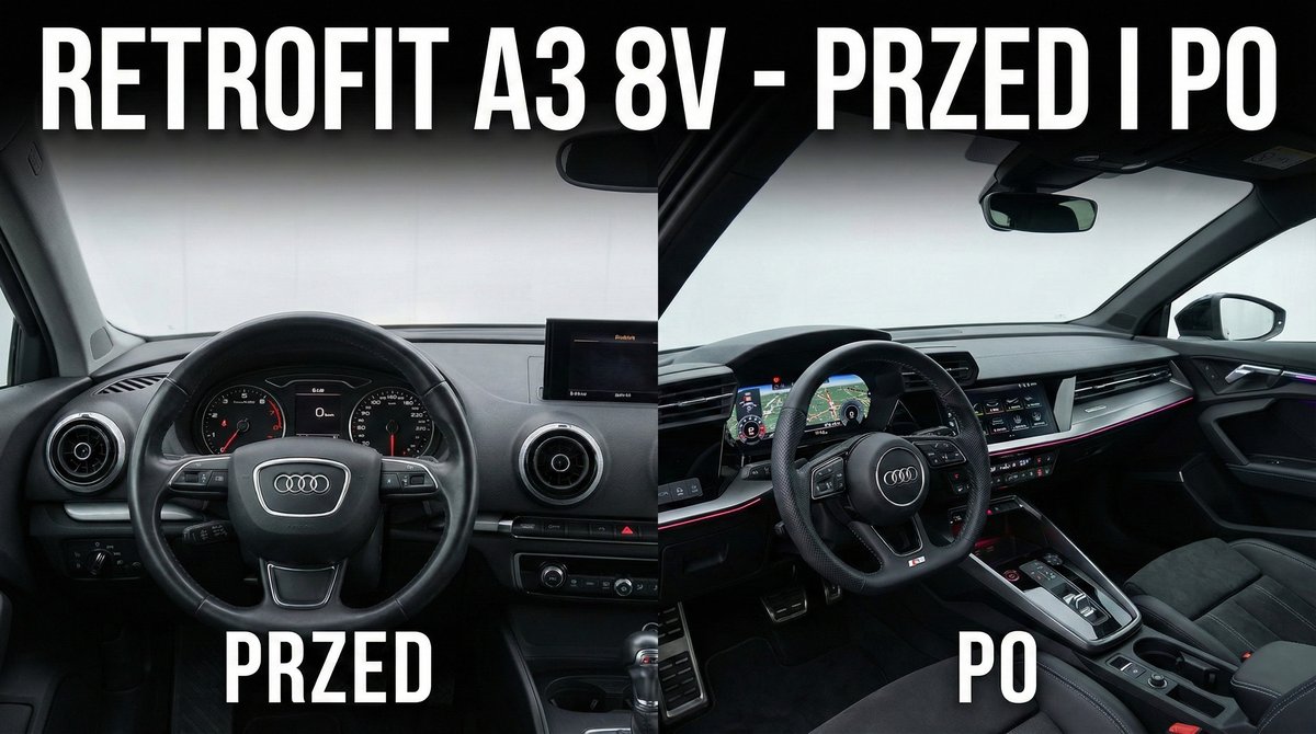 Retrofit Audi A3 8V – jak zmienić "golasa" w wersję Premium? Virtual Cockpit i MMI.