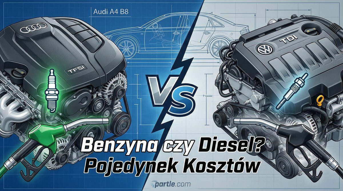 Benzyna czy Diesel? Pojedynek używanych: 1.8 TFSI vs 2.0 TDI (Common Rail). Co wybrać do Audi A4 B8?