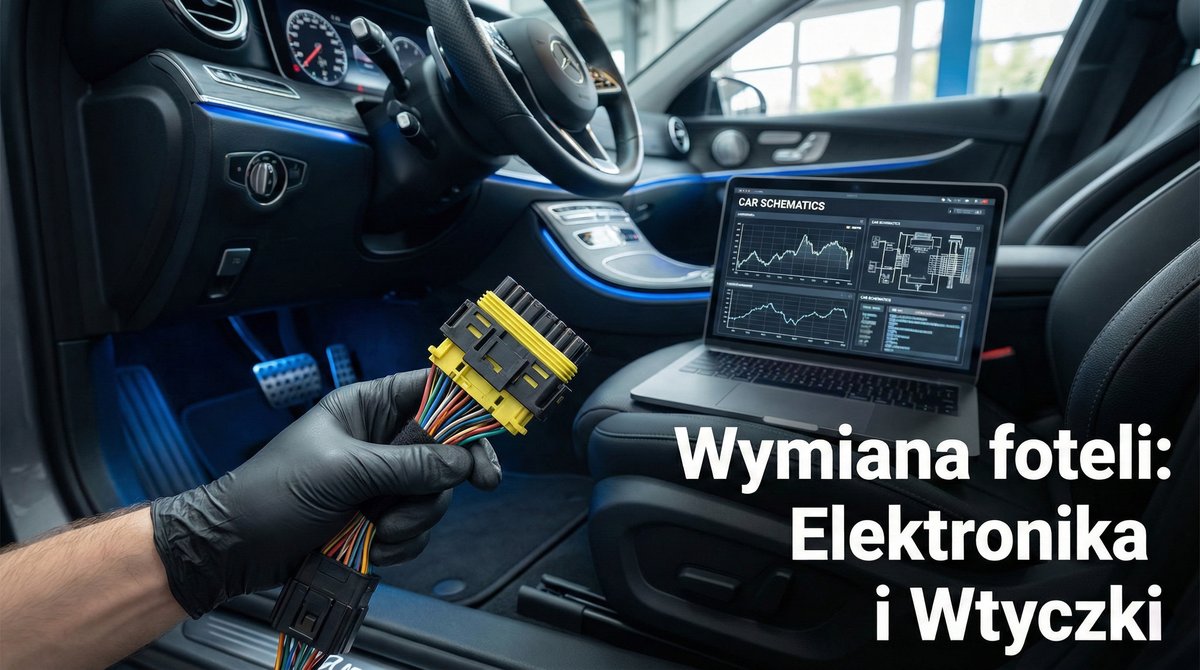 Wymiana foteli na podgrzewane i skórzane – elektronika, wtyczki i kodowanie